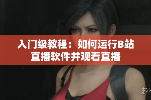入门级教程：如何运行B站直播软件并观看直播