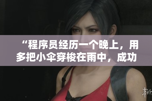 “程序员经历一个晚上，用多把小伞穿梭在雨中，成功完成软件开发”