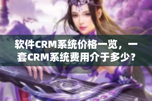 软件CRM系统价格一览，一套CRM系统费用介于多少？