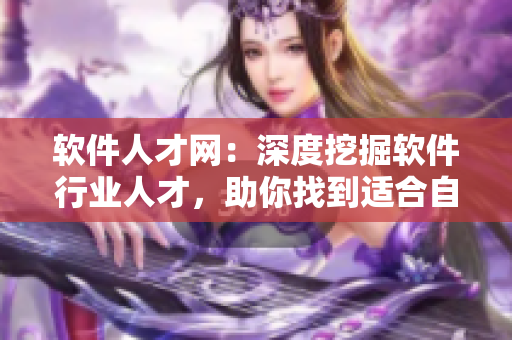 软件人才网：深度挖掘软件行业人才，助你找到适合自己的软件岗位