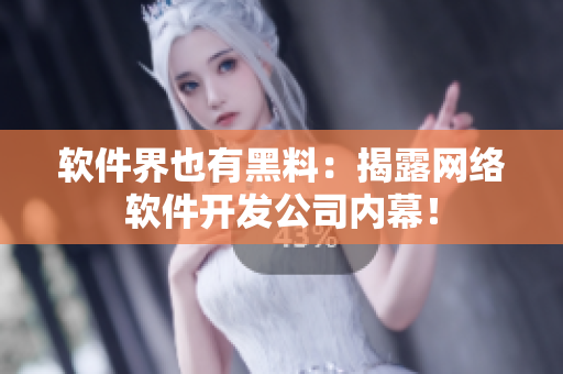 软件界也有黑料：揭露网络软件开发公司内幕！