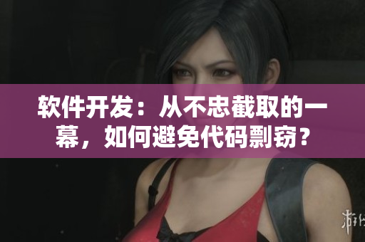 软件开发：从不忠截取的一幕，如何避免代码剽窃？