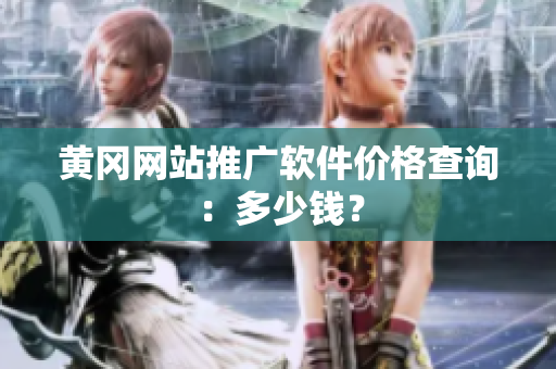 黄冈网站推广软件价格查询：多少钱？