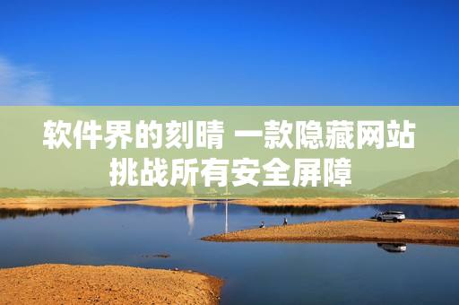软件界的刻晴 一款隐藏网站挑战所有安全屏障