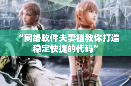 “网络软件夫妻档教你打造稳定快捷的代码”