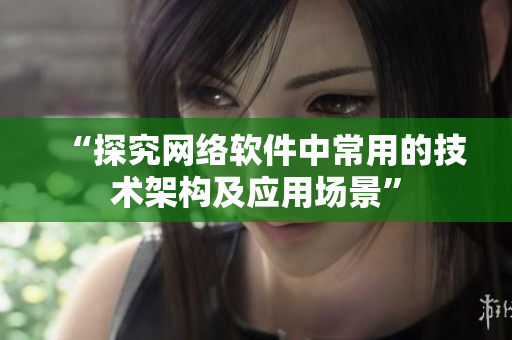 “探究网络软件中常用的技术架构及应用场景”