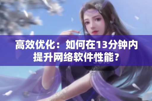 高效优化：如何在13分钟内提升网络软件性能？