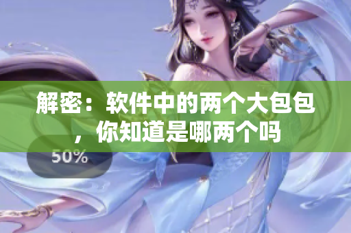 解密：软件中的两个大包包，你知道是哪两个吗