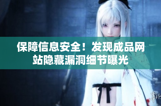 保障信息安全！发现成品网站隐藏漏洞细节曝光
