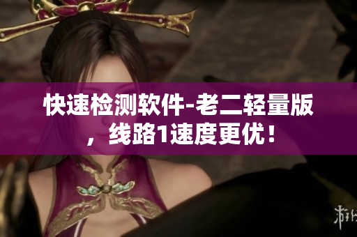 快速检测软件-老二轻量版，线路1速度更优！