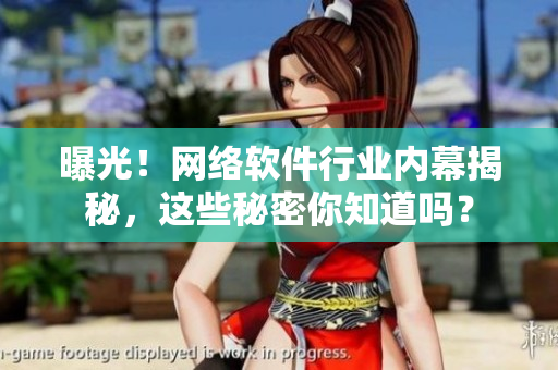 曝光！网络软件行业内幕揭秘，这些秘密你知道吗？