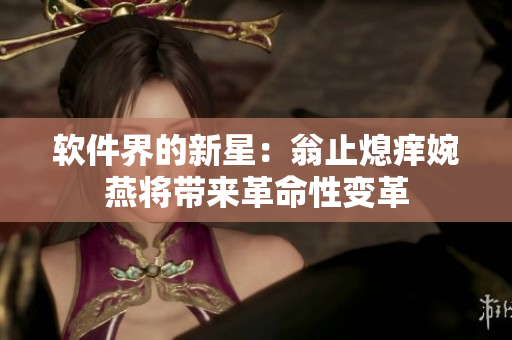 软件界的新星：翁止熄痒婉燕将带来革命性变革