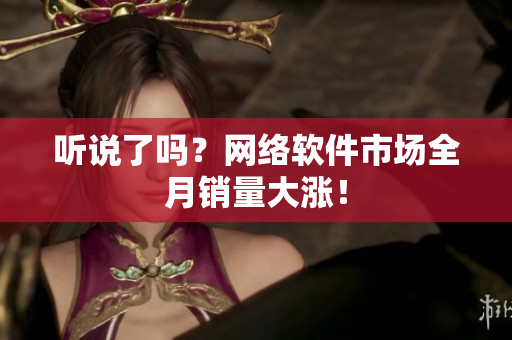 听说了吗？网络软件市场全月销量大涨！