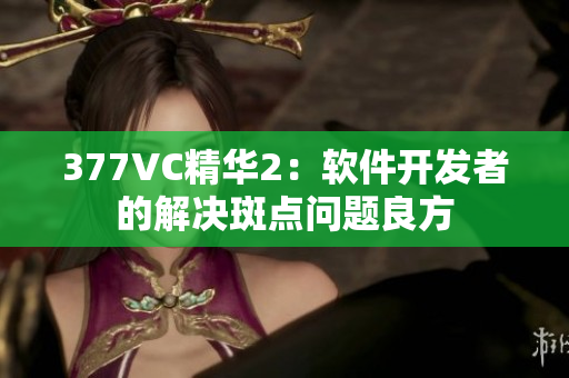 377VC精华2：软件开发者的解决斑点问题良方
