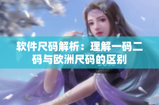 软件尺码解析：理解一码二码与欧洲尺码的区别