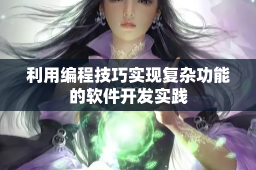 利用编程技巧实现复杂功能的软件开发实践