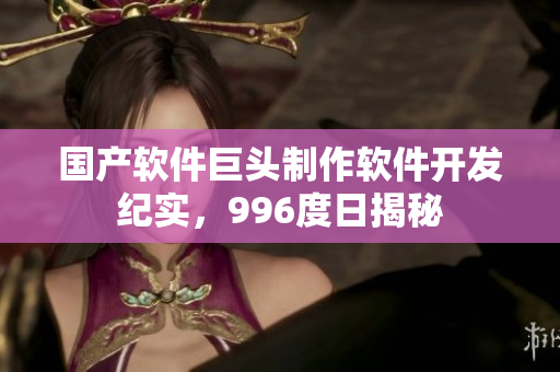 国产软件巨头制作软件开发纪实，996度日揭秘