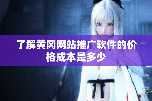 了解黄冈网站推广软件的价格成本是多少