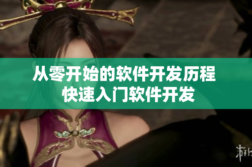 从零开始的软件开发历程  快速入门软件开发