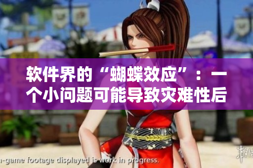 软件界的“蝴蝶效应”：一个小问题可能导致灾难性后果