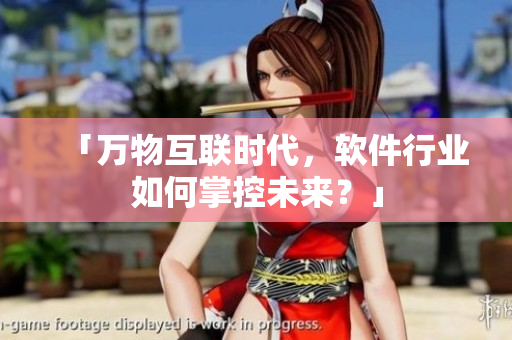 「万物互联时代，软件行业如何掌控未来？」