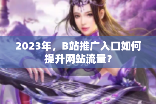 2023年，B站推广入口如何提升网站流量？