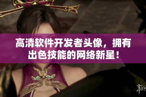 高清软件开发者头像，拥有出色技能的网络新星！