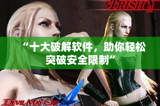“十大破解软件，助你轻松突破安全限制”
