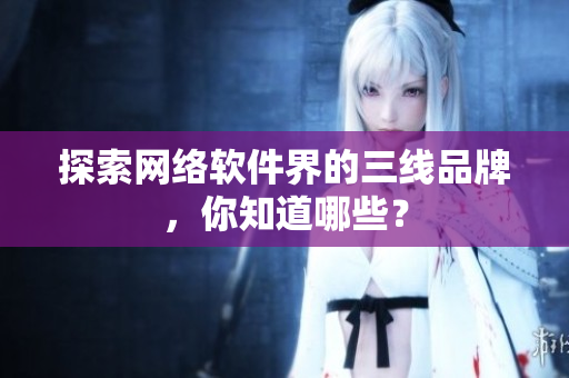 探索网络软件界的三线品牌，你知道哪些？