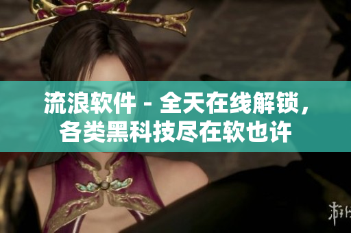 流浪软件 - 全天在线解锁，各类黑科技尽在软也许