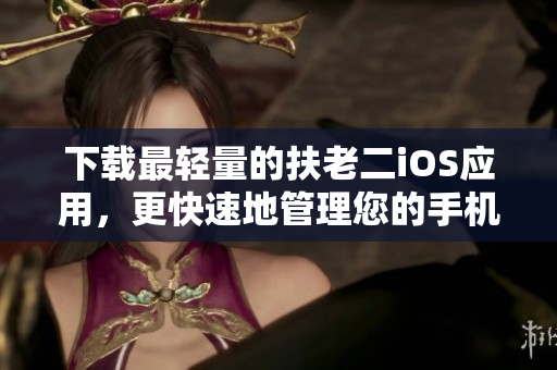 下载最轻量的扶老二iOS应用，更快速地管理您的手机