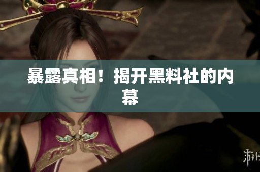 暴露真相！揭开黑料社的内幕