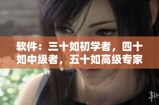 软件：三十如初学者，四十如中级者，五十如高级专家