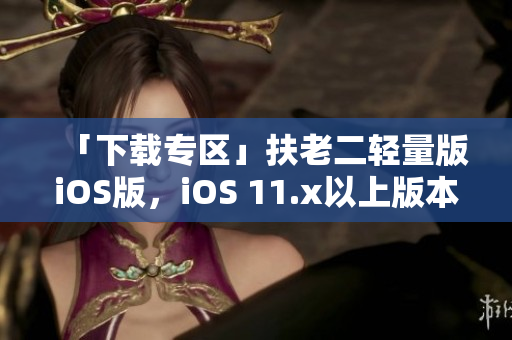 「下载专区」扶老二轻量版iOS版，iOS 11.x以上版本免越狱使用