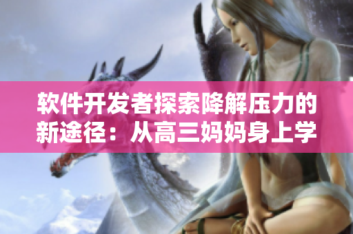 软件开发者探索降解压力的新途径：从高三妈妈身上学到的经验