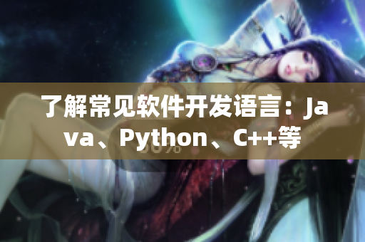 了解常见软件开发语言：Java、Python、C++等