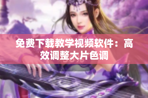免费下载教学视频软件：高效调整大片色调