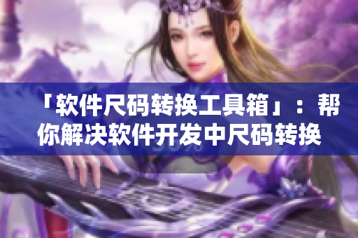 「软件尺码转换工具箱」：帮你解决软件开发中尺码转换困惑的利器！