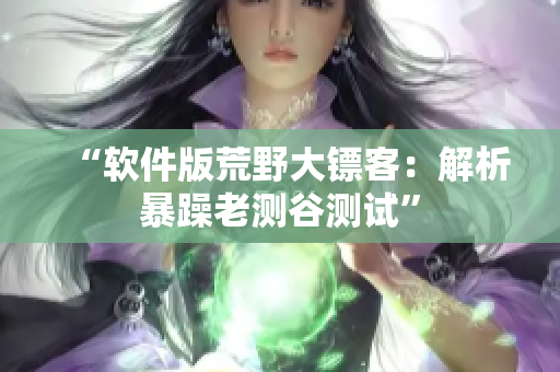“软件版荒野大镖客：解析暴躁老测谷测试”