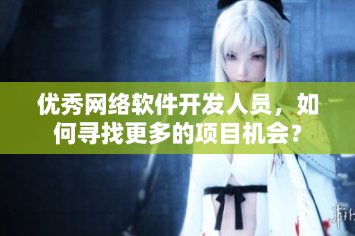 优秀网络软件开发人员，如何寻找更多的项目机会？