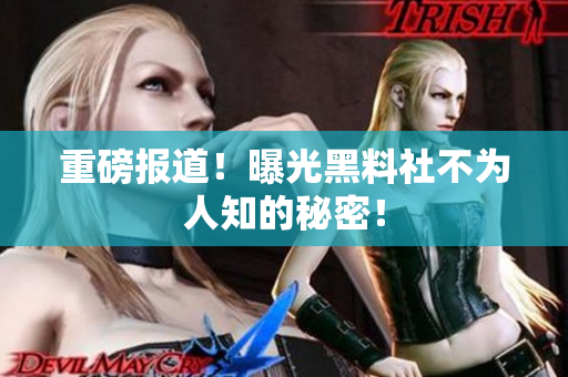 重磅报道！曝光黑料社不为人知的秘密！
