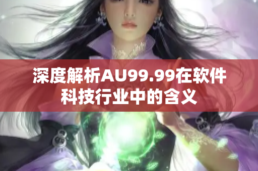 深度解析AU99.99在软件科技行业中的含义