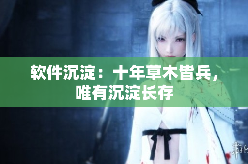 软件沉淀：十年草木皆兵，唯有沉淀长存