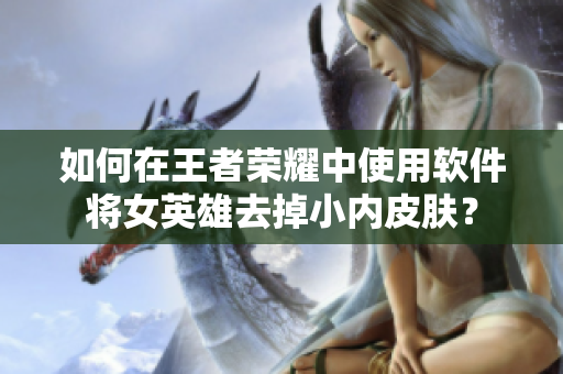 如何在王者荣耀中使用软件将女英雄去掉小内皮肤？