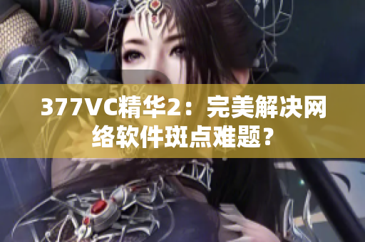 377VC精华2：完美解决网络软件斑点难题？