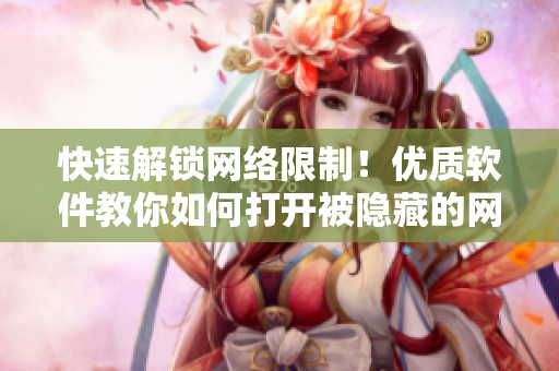 快速解锁网络限制！优质软件教你如何打开被隐藏的网站！