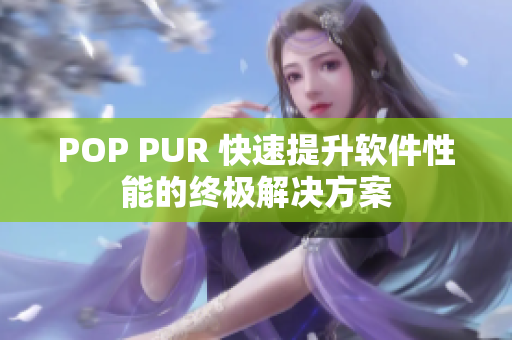 POP PUR 快速提升软件性能的终极解决方案