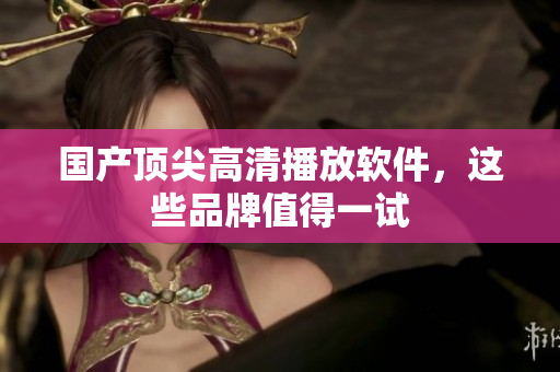 国产顶尖高清播放软件，这些品牌值得一试
