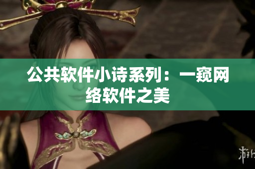 公共软件小诗系列：一窥网络软件之美