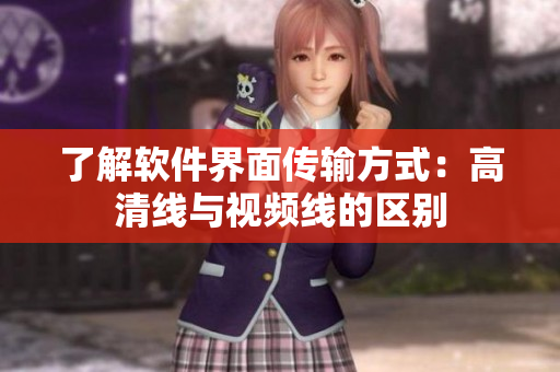 了解软件界面传输方式：高清线与视频线的区别